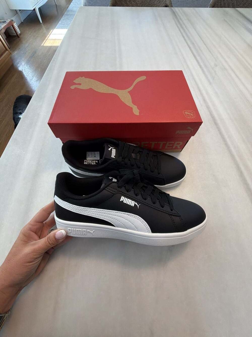 Puma Smash 3.0 L Black White Sneaker 390987 04